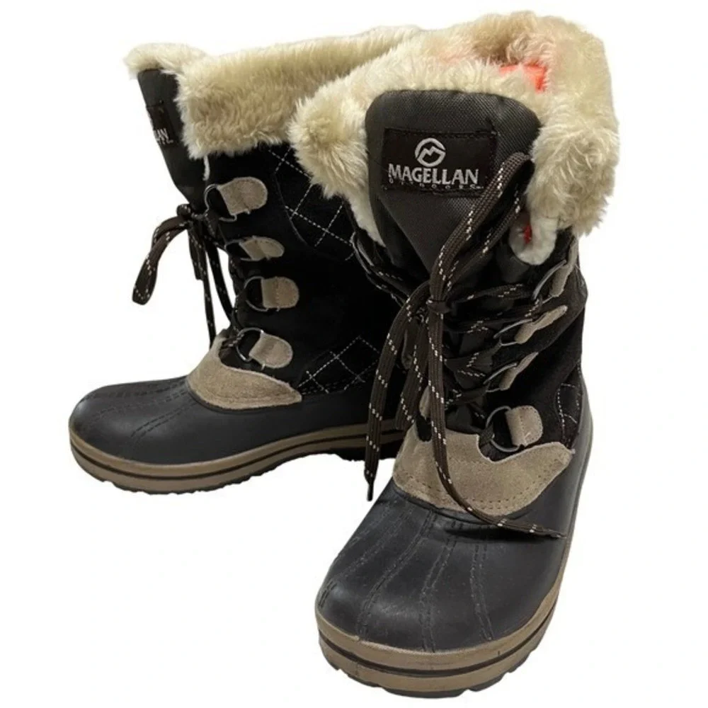 Magellan Womens Winter‎ Snow Boots Insulated Waterproof Fur Lined Size 7